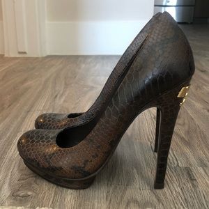 Tory Burch Snake Leather Stiletto